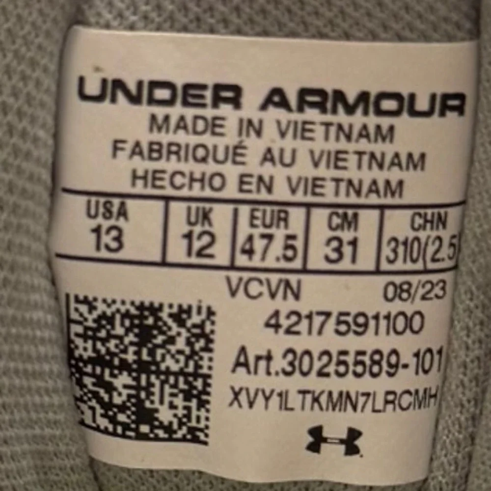 Under Armour Mens Leadoff Low RM Molded Baseball Cleats Size 13 Grey White NWOB